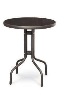 Garden King Balkonový stolek kovový se skleněnou deskou průměr 60 cm